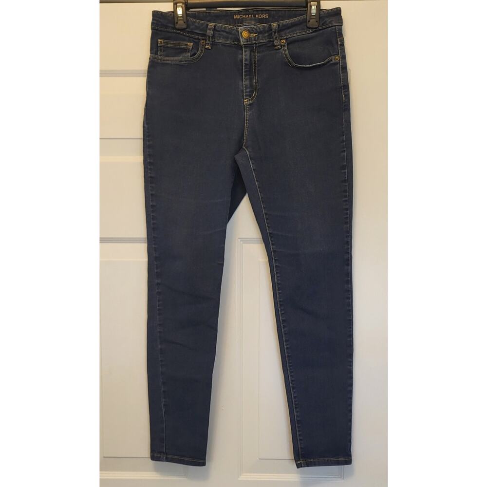 Michael Kors Women’s Denim Izzy Skinny Jeans Size 10 Mid Rise Stretch Classic